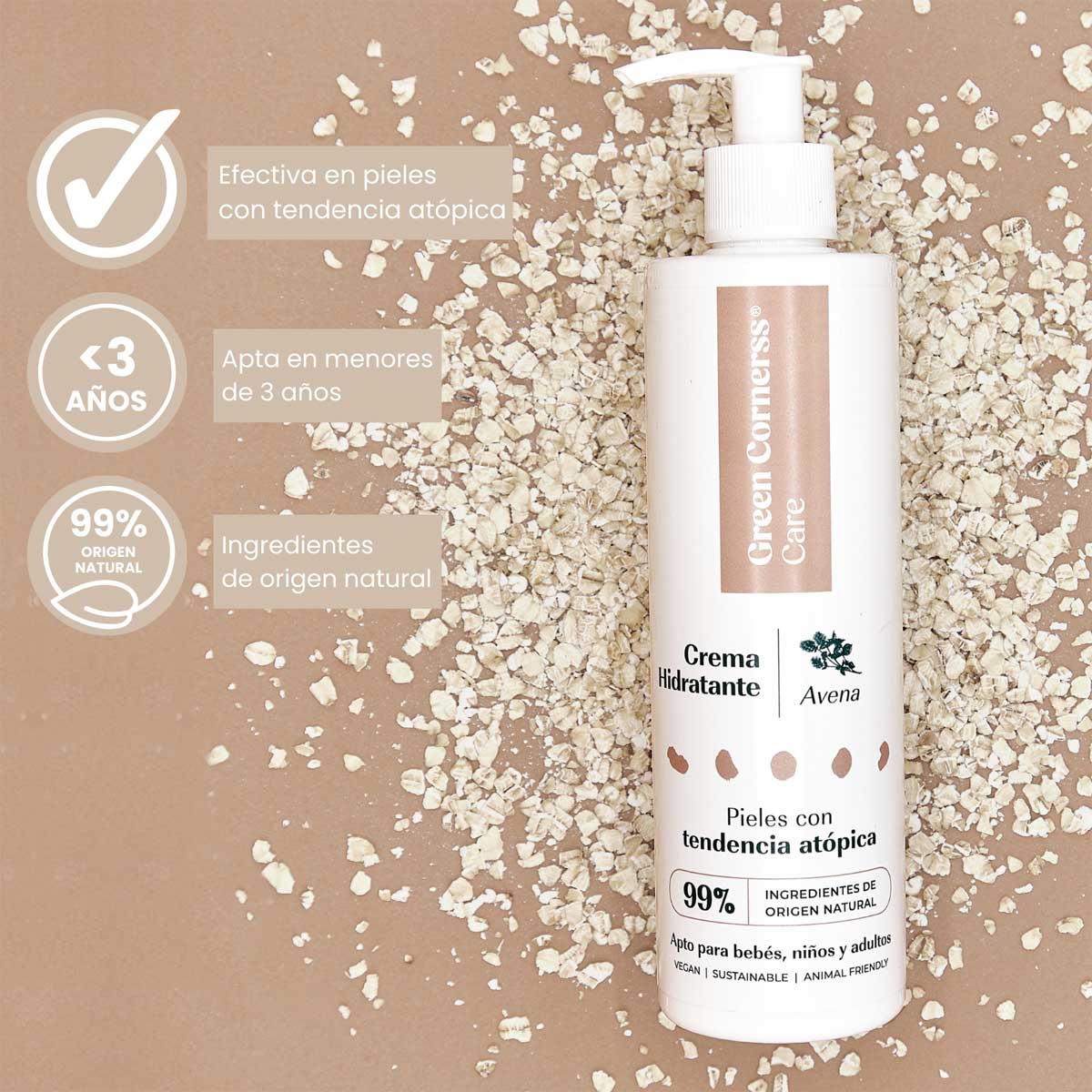 Leche corporal avena Green Cornerss comprar - Imagen 3